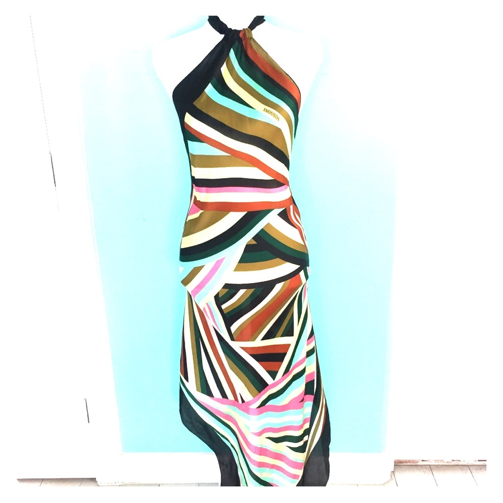 Vintage Missoni multi - color halter dress